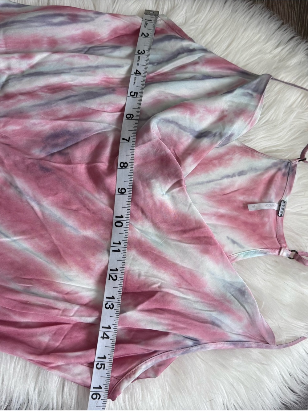 Young Fabulous & Broke satin sweetie plum  Pastel Tie-Dye slip dress - Picture 8 of 10